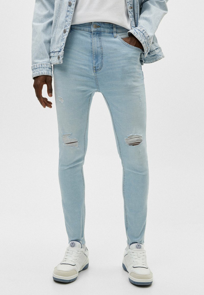 PULL&BEAR CARROT Jeans Slim Fit light blue denim/lightblue denim