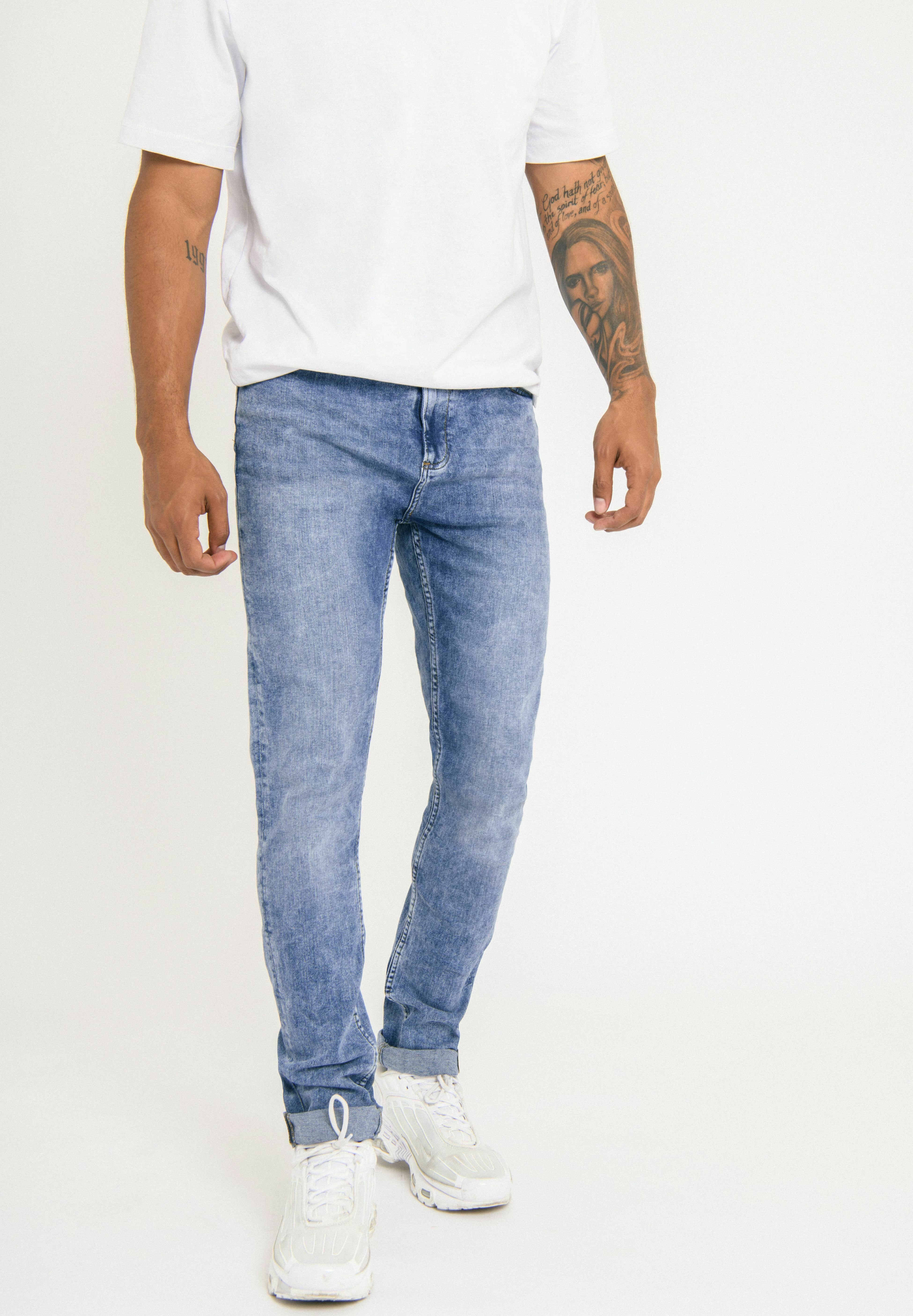 Urban Threads Slim fit jeans - blue 