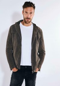 Emilio Adani - Leather jacket - dunkelgrau Thumbnail Image 1