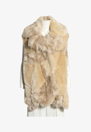 Stella McCartney, FAUX FUR JACKET BEIGE - Veste sans manches - beige