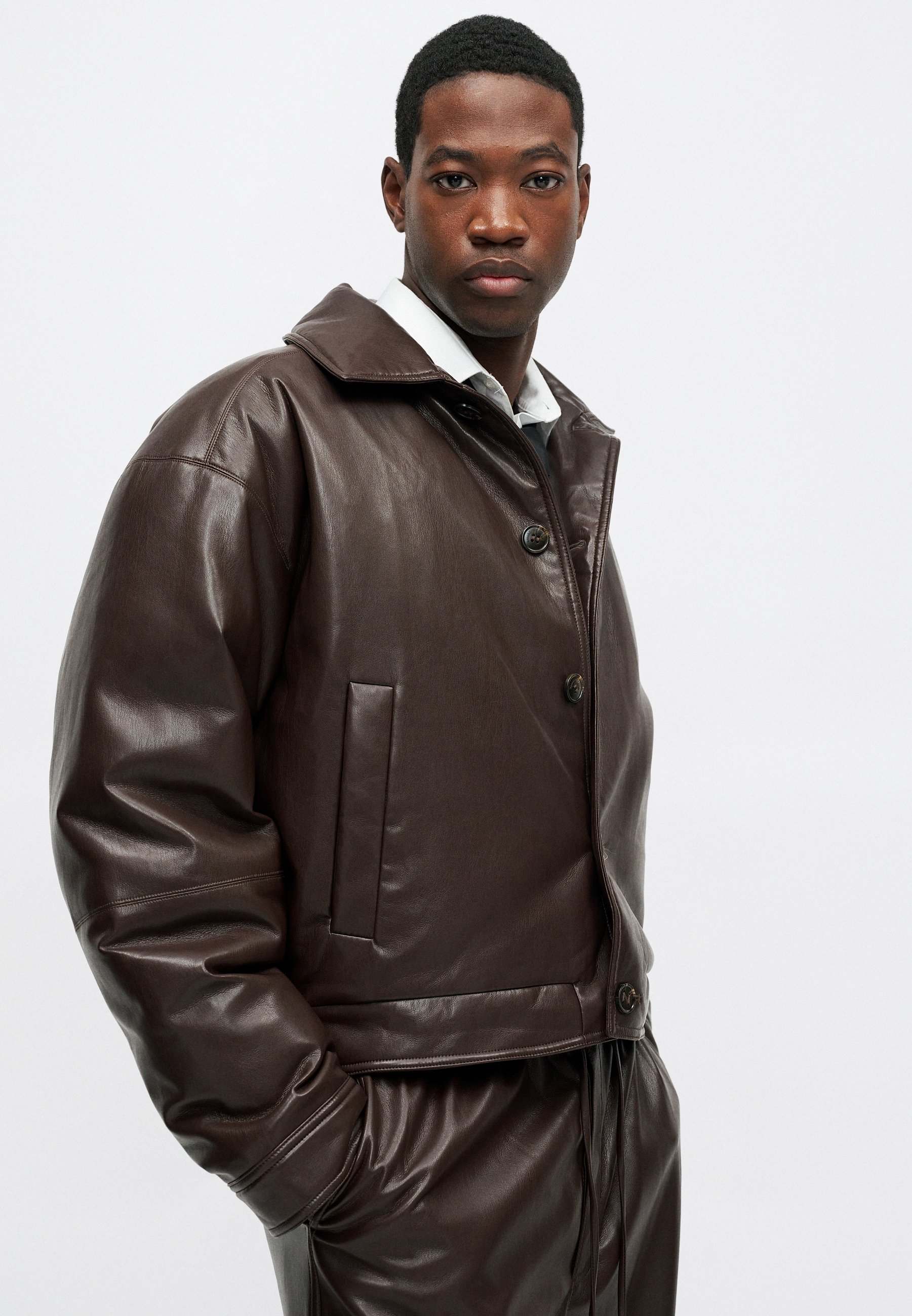 Nanushka ZALER - Down jacket - coffee ground/brown - Zalando.co.uk