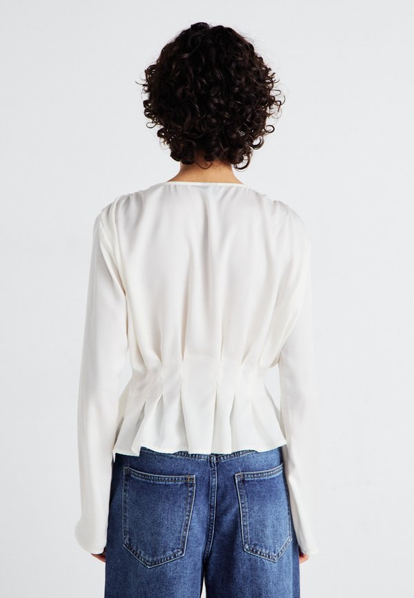 V NECK BLOUSE - Long sleeved top - cream4