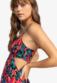 Roxy HOT TROPICS - Maxi-jurk - anthracite floral fiesta big