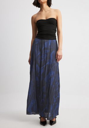 NA-KD Pleated skirt - black blue