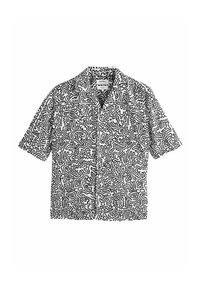 REGULAR FIT - KEITH HARING PRINTED SHORT SLEEVE - Camisa - black/white