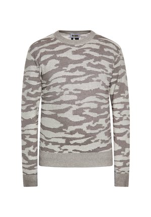 CO-BRANDED WITH SLOAN - Strickpullover - wollweiss grau melange