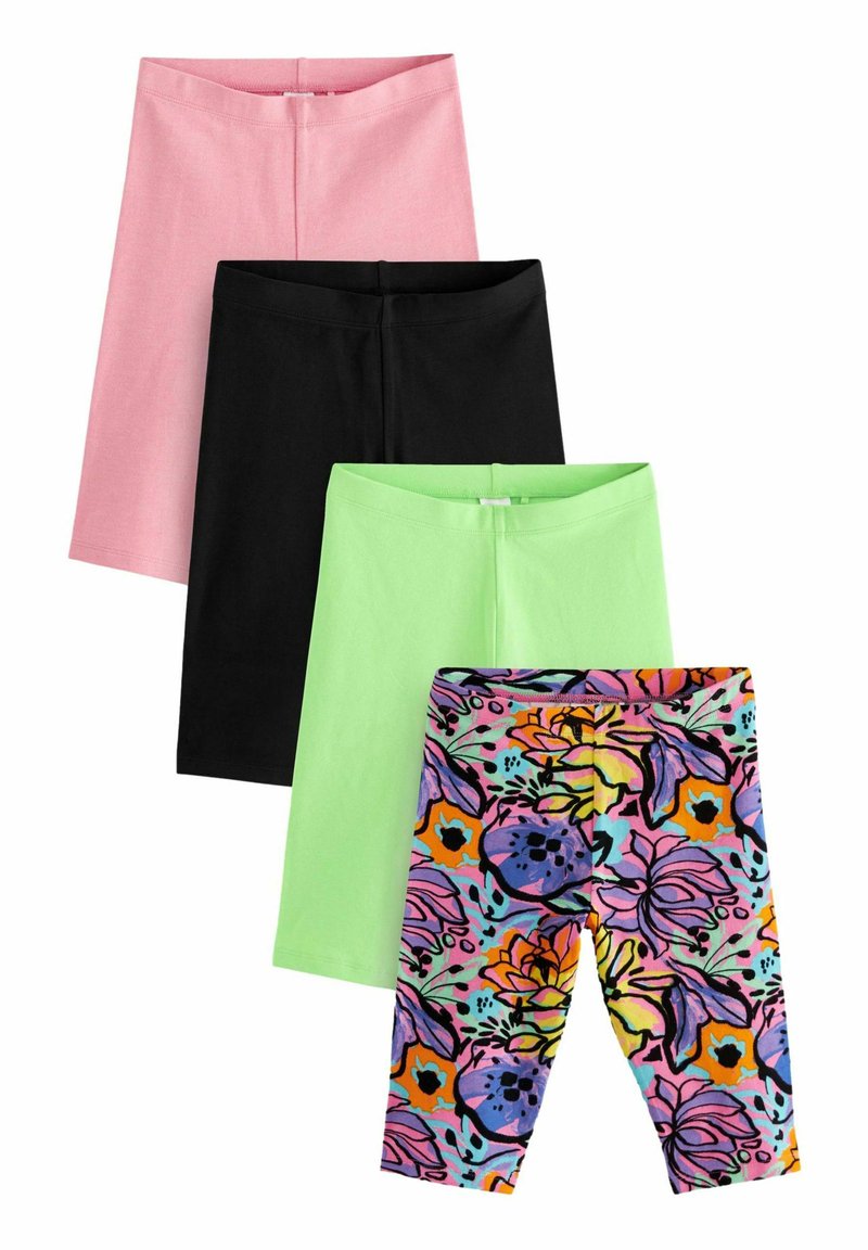 Next CROPPED 4 PACK STANDARD - Leggingek - Nadrágok - pink  black lime green bright tropical