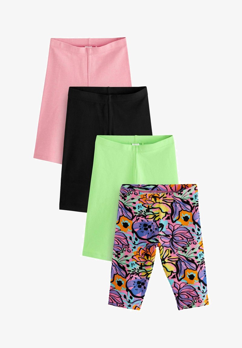 Next CROPPED 4 PACK STANDARD - Leggingek - Nadrágok - pink black lime green bright tropical