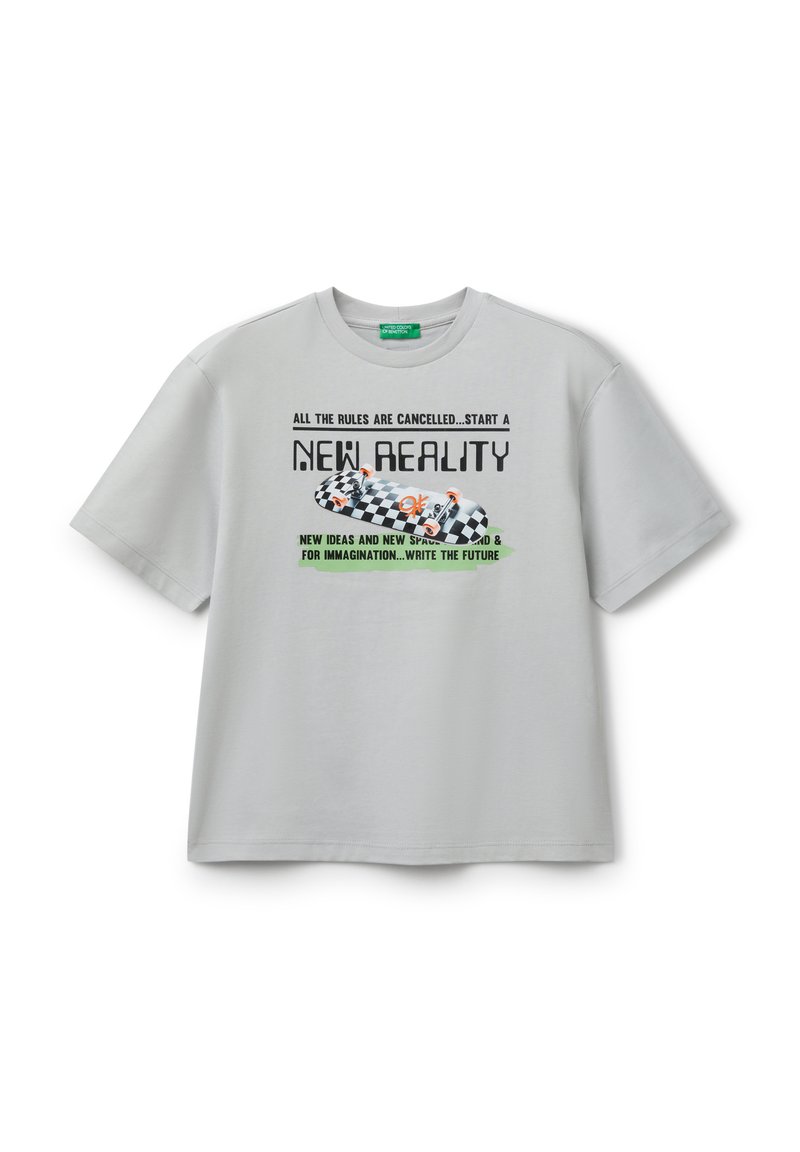 United Colors of Benetton WITH FRONT  - T-shirt print - grey