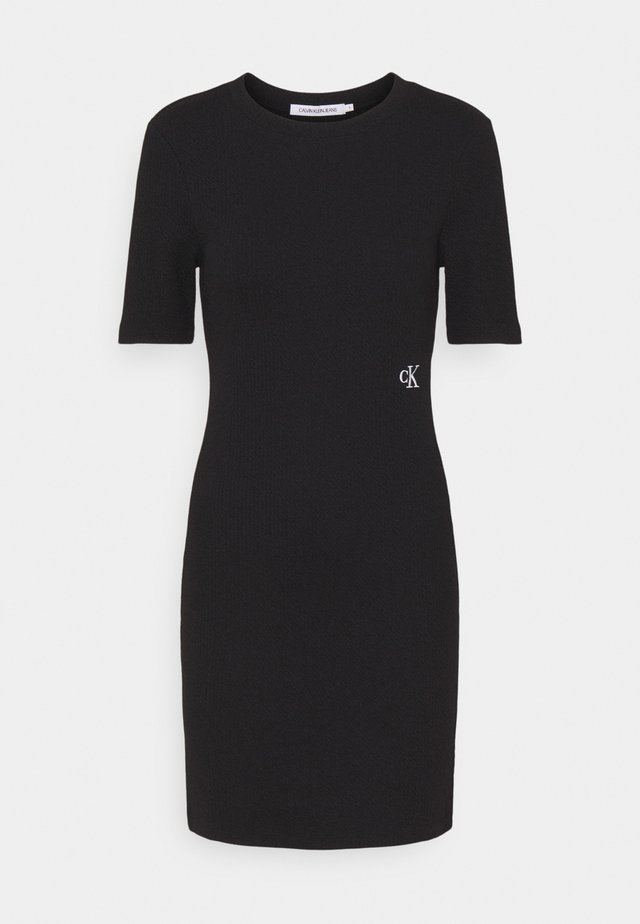 SLUB DRESS - Etuikleid - black