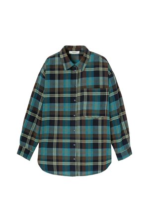 À CARREAUX - Chemisier - carreaux turquoise