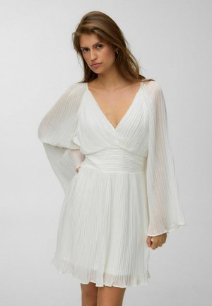 Vero Moda VMDORA SHORT PLISSE DRESS - Robe de jour - snow white