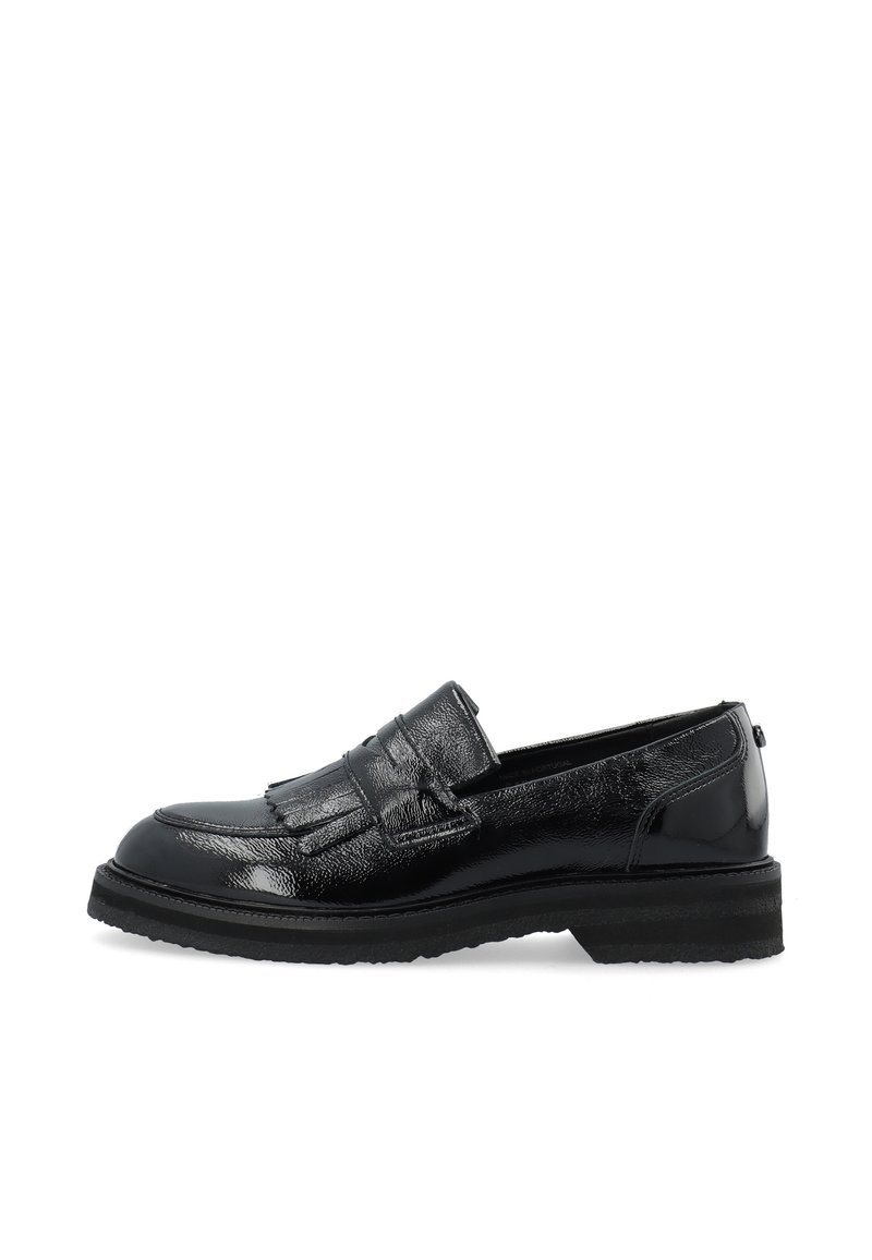 Ca'Shott - CASBETTY LOAFER W. FRINGES PATENT - Slip-ons - black, Enlarge