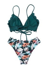 Cupshe TROPICALMUSTER  - Bikini - grün print