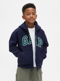 GAP KIDS VINTAGESOFT LOGO ZIP HOODIE - Felpa con cappuccio - navy uniform
