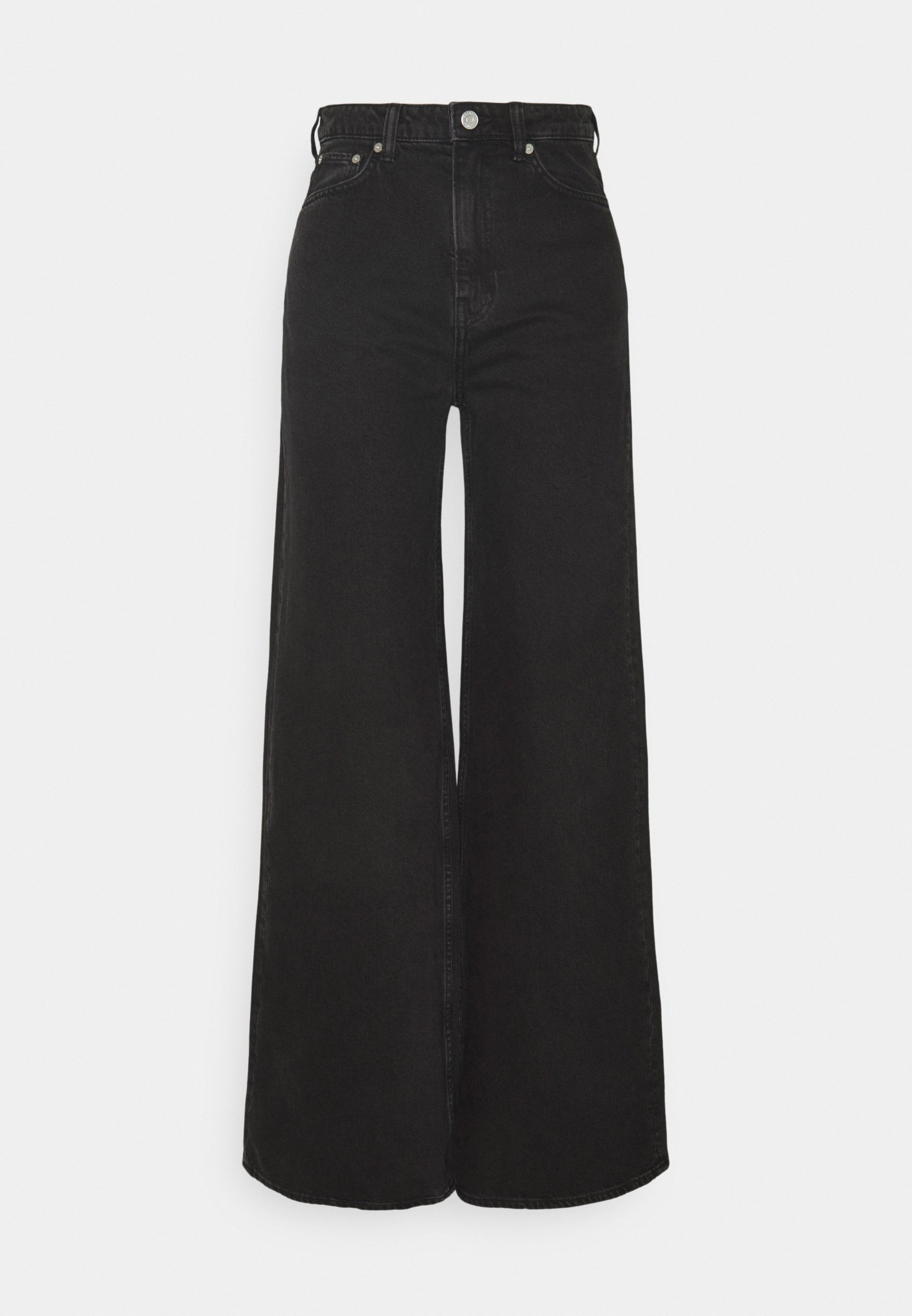 Almost black flared jeans