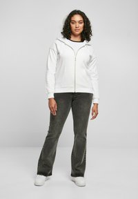 Urban Classics HOODY - Majica s kapuljačom i patentnim zatvaračem - white