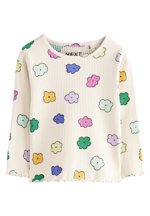 REGULAR FIT - LONG SLEEVE - Top s dlhým rukávom - cream rainbow flowers