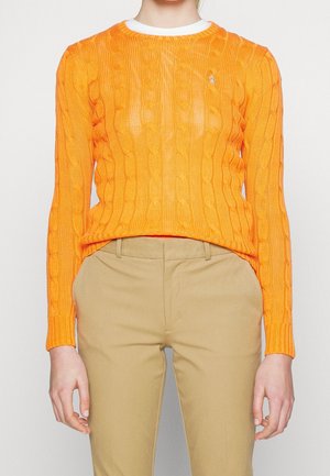 Stickad tröja - orange