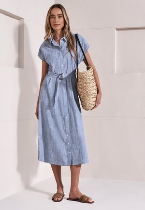 Street One, MIDI-KLEID MIT KNOPFLEISTE - Robe chemise - original blue