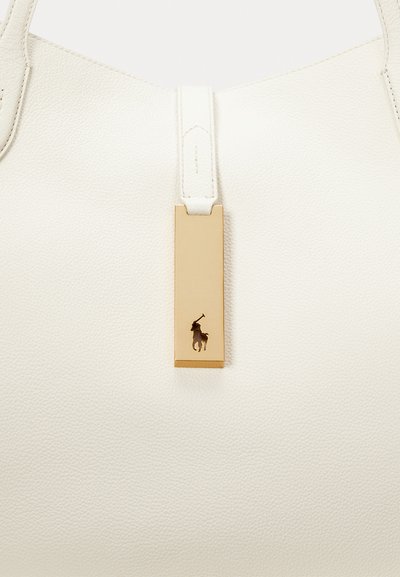 Polo Ralph Lauren POLO ID LEATHER LARGE TOTE - Kandekott - ivory