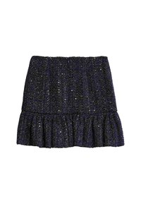 TWEED SPARKLY - A-line skirt - navy mix