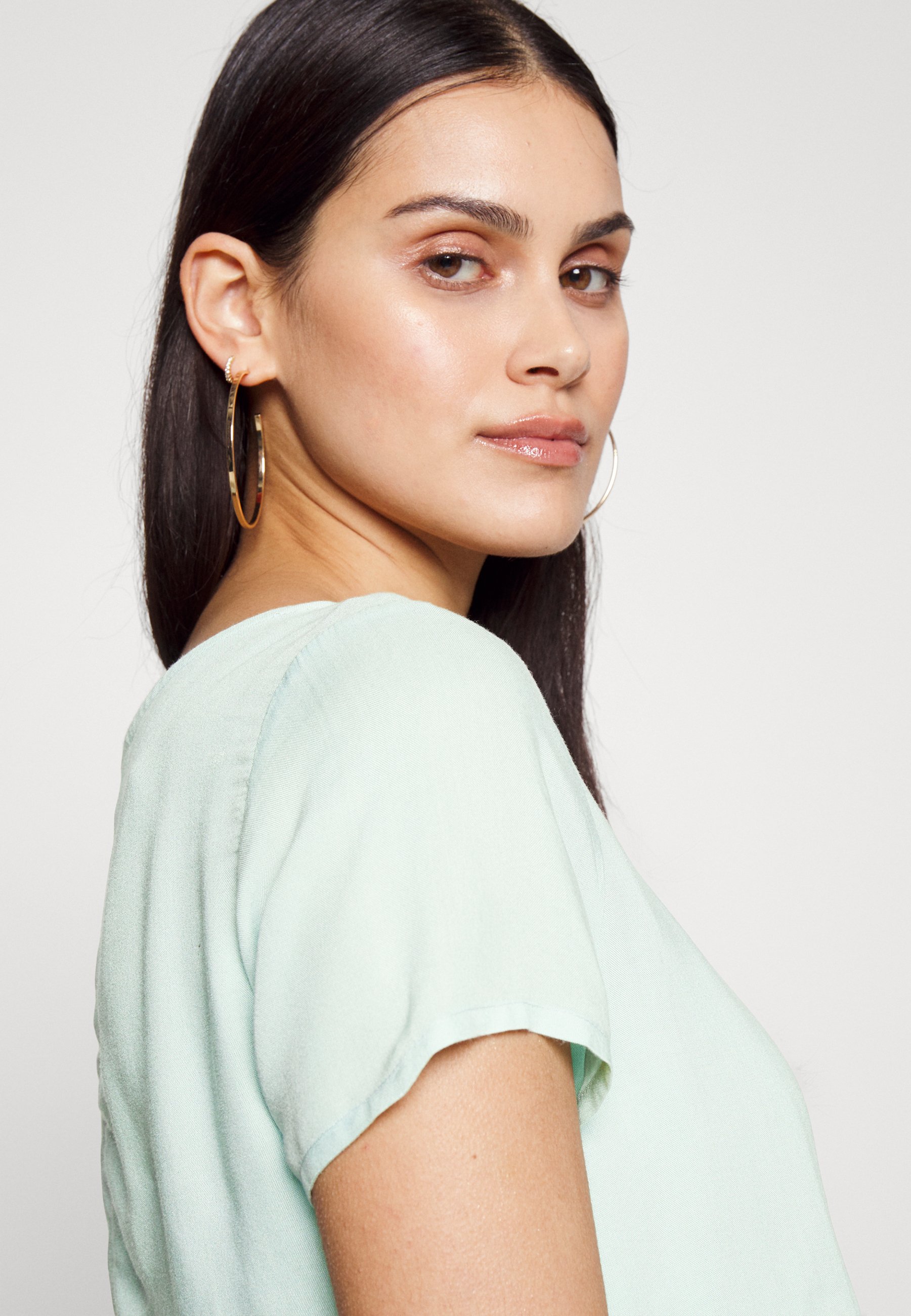 Vestido De Lactancia Esprit Maternity - Manga Corta, Cuello De Polo, Algodón Orgánico, Con Cinturón