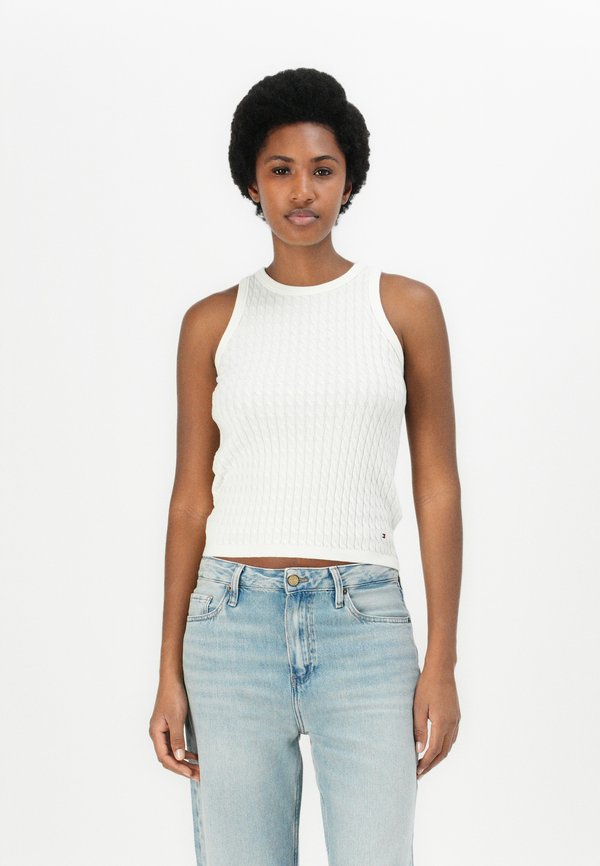 CABLE SLIM - Jumper - ivory silk