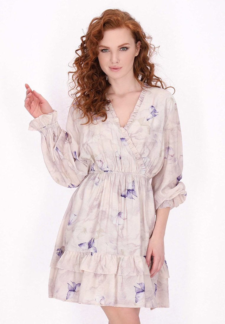 dreimaster Jurk paars