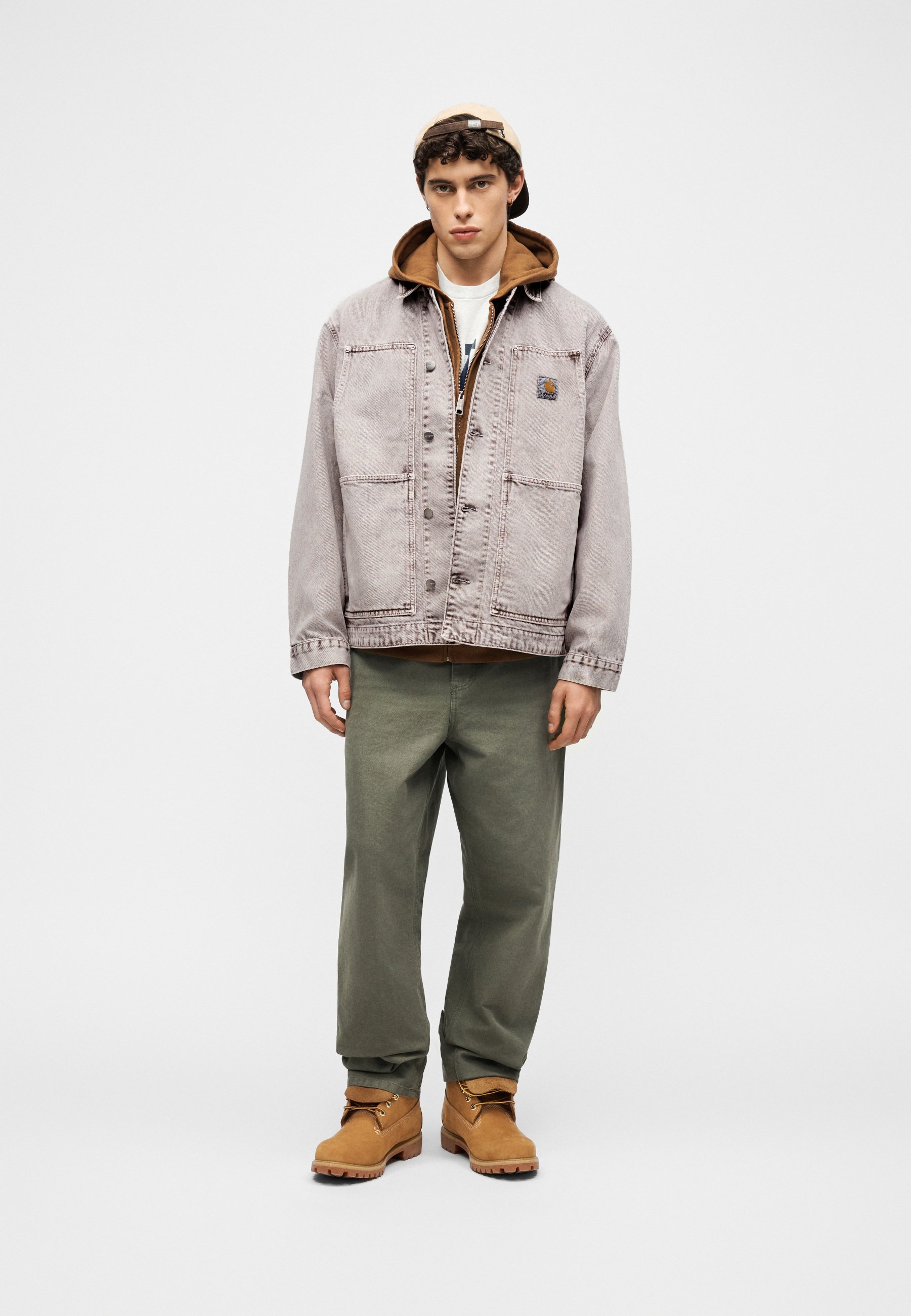 Carhartt WIP DOUBLE FRONT JACKET SMITHFIELD - Denim jacket - shale