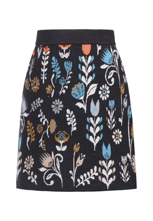 Ivko, SKIRT WILD GARDEN - A-line skirt - black