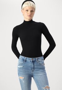 American Eagle MOCK NECK BODYSUIT - Ilgarankovis viršutinės dalies drabužis - black