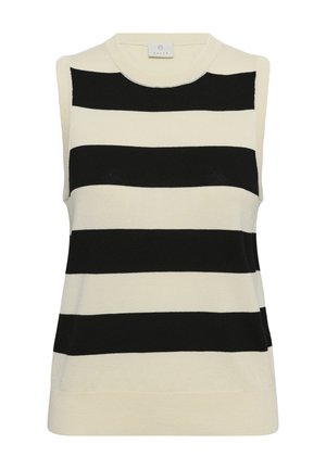 Kaffe, KALIZZA STRIPED SLIPOVER - Top - turtledove black boldstripe