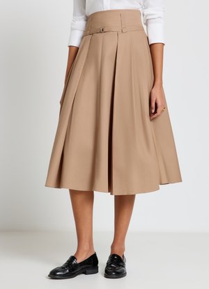 Calliope TINTA UNITA - Jupe trapèze - beige scuro