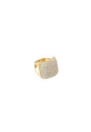 SQUARE PAVÈ - Anillo - gold-coloured