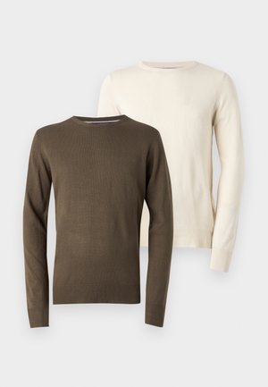 SIMONS 2 PACK - Trui - oatmeal/khaki