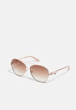Armação Guess Gu2792 Hexagonal Dourado Rosado Brilhante - Escorrega o Preço