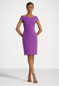Lauren Ralph Lauren CREPE OFF-THE-SHOULDER COCKTAIL DRESS - Juhlamekko - purple jasper