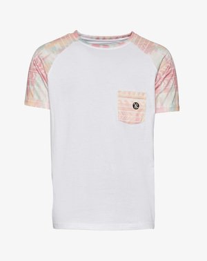 Just Rhyse POCOSOL RAGLAN - Trükipildiga T-särk - white pink