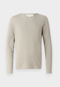 STRUCTURED ROLL EDGE - Strickpullover - beige abbey stone