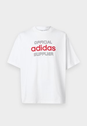 TYPOGRAPHY TEE UNISEX - Apdrukāts T-krekls - white