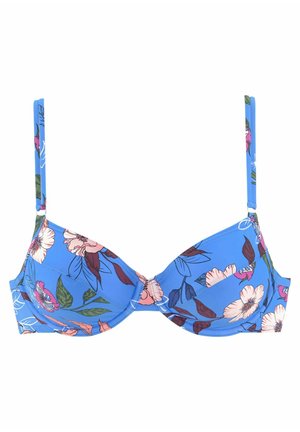 Bikini-Top - blau bedruckt