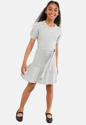 REGULAR FIT - EMBELLISHED SHORT SLEEVE  - Neulemekko - grey