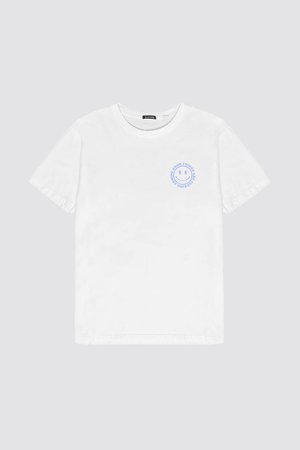 SMILE UNISEX - Print T-shirt - white