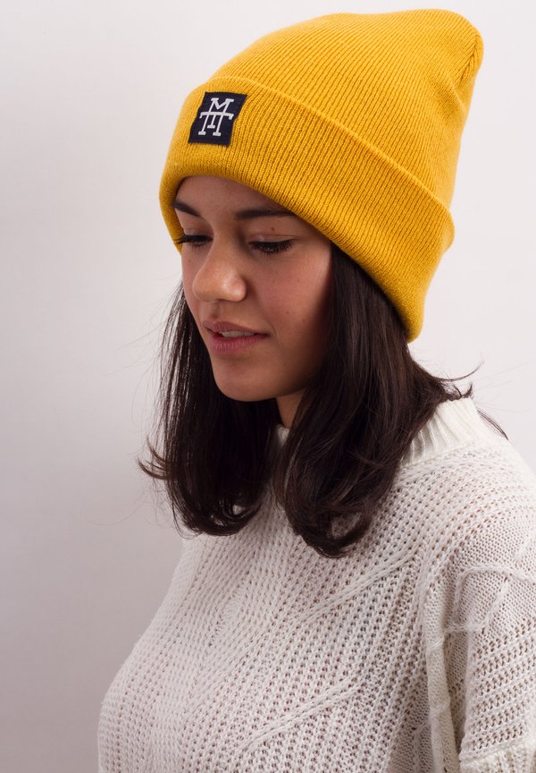 ROUGH BEANIE -MÜTZE – STRICKMÜTZE - Mütze - mustard