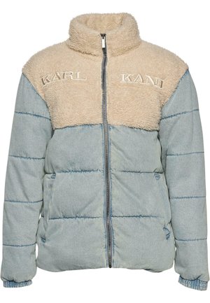 Karl Kani UNISEX RETRO PUFFER - Vinterjacka - light dirty blue cream