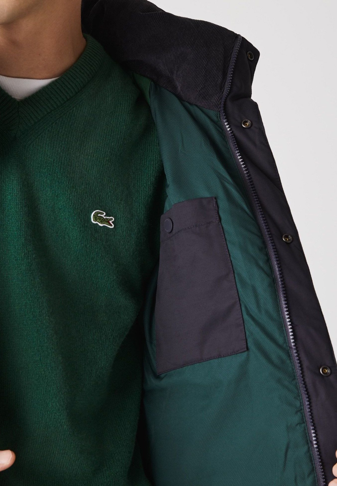 doudoune lacoste verte