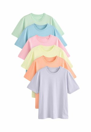 6 PACK REGULAR - T-Shirt basic - blue mint green pink light pink purple yellow