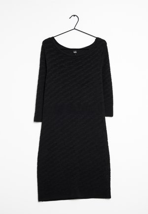 Stickad klänning - black