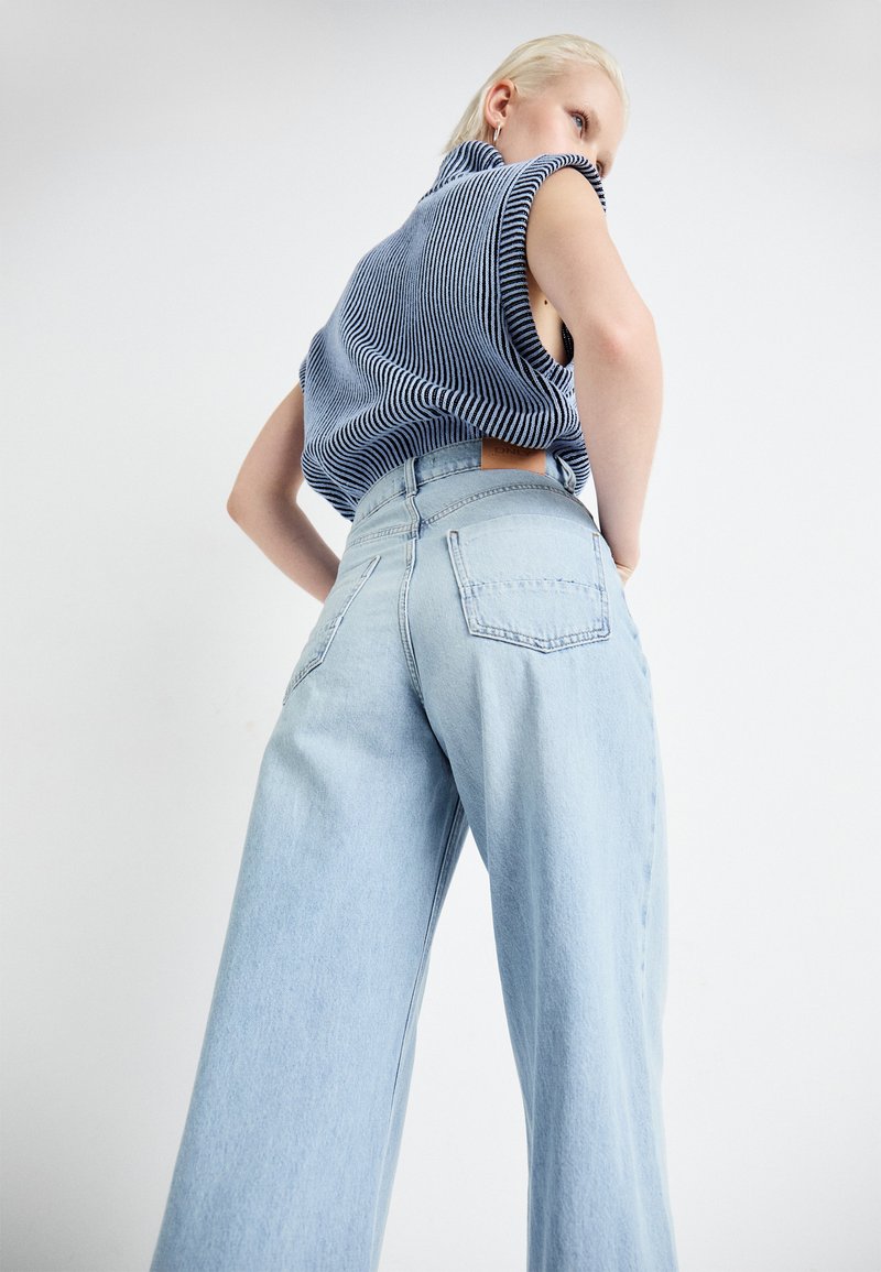 ONLY Wide Fit Jeans - Vita Alta Gamba Larga - 100% Cotone - Foto 3